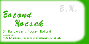 botond mocsek business card